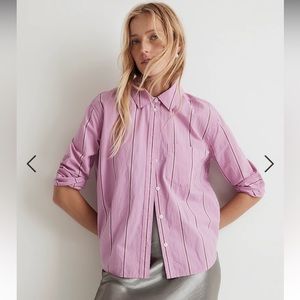NEW Madewell Poplin Oversized Boyshirt